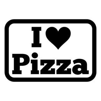 I Love Pizza Decal (Black)